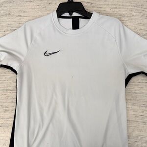 Nike White and Black Sports Tee
